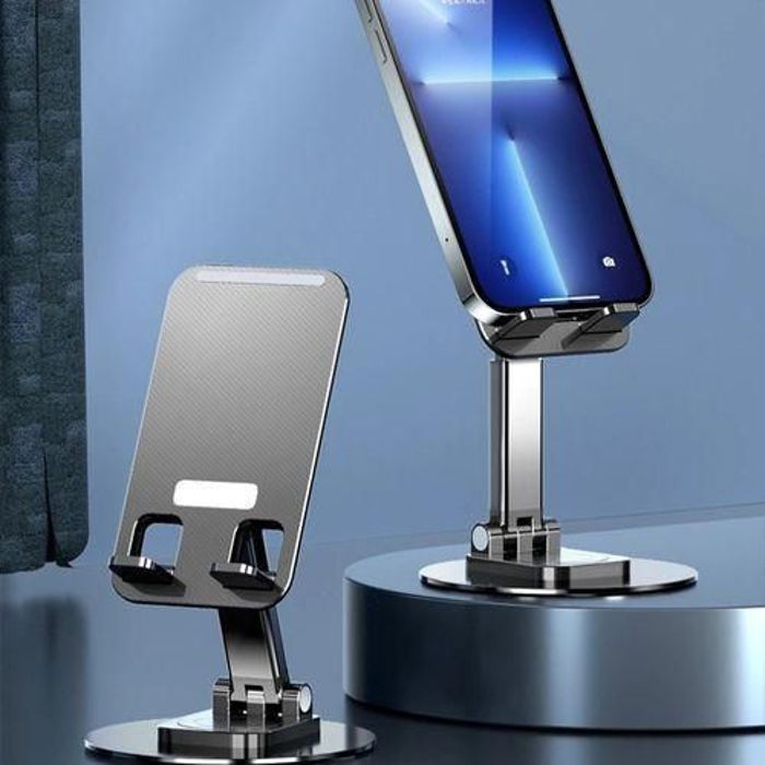 Support de téléphone de bureau en alliage d'aluminium,rotatif à 360°