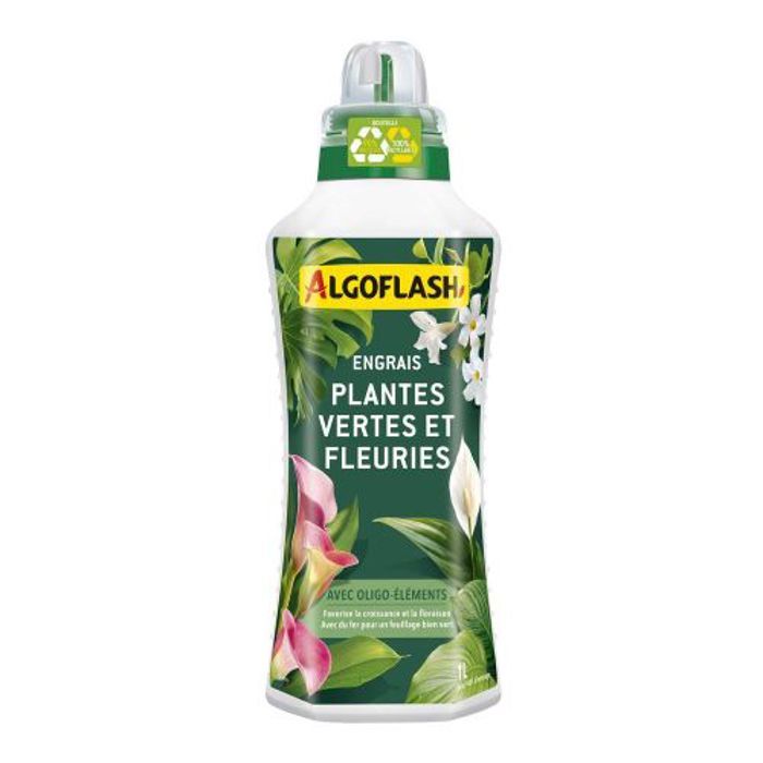 engrais algoflash pour plante verte et fleuries 1l