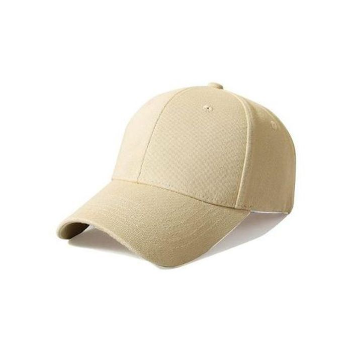 Casquette - Beige - Coton brossé - Mixte - Printemps/Été - Casual