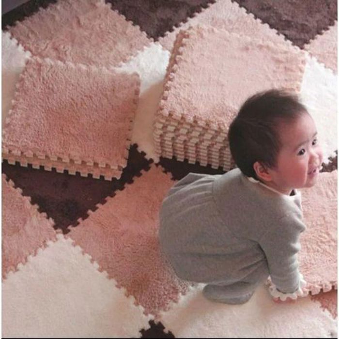 Tapis puzzle chambre et salon en peluche - 20 pcs