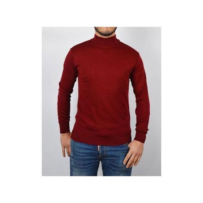 Pack de pulls - Homme - Col roulé - Noir, Bleu, Grenat, Vert - 4 pièces - Doux et chaud - Marjane Mall - Image 3