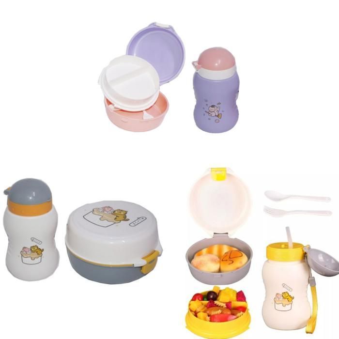 Lunch box pratique pour enfants avec séparateurs et bouteille