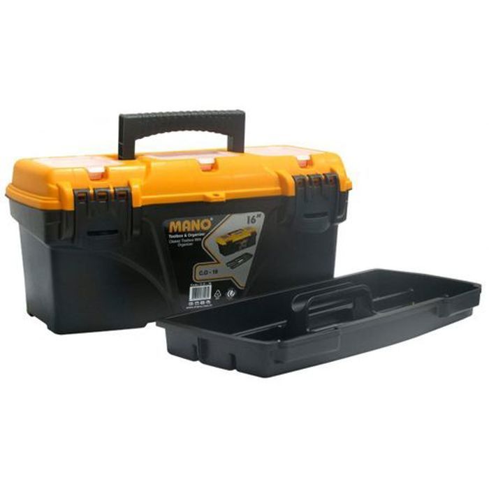 Mano BOITE A OUTILS VIDE EN PVC CLASSIQUE CO-16 410X209X195 MM