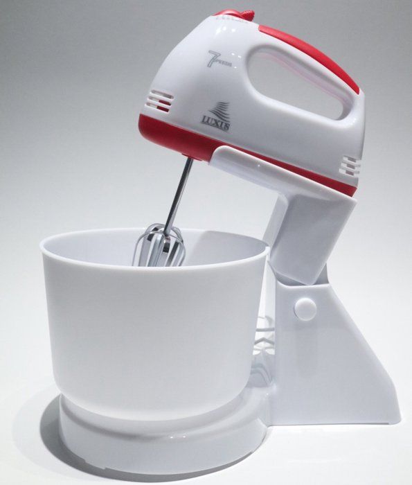 Batteur Électrique 7 Vitesses avec Bol Rotatif - LUXUS