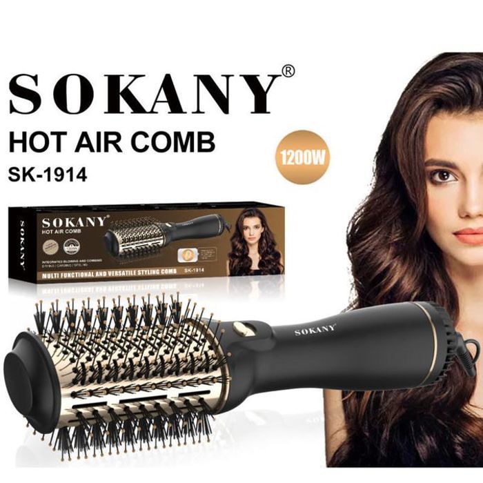 Brosse soufflante sèche-cheveux ,1200W 3 EN 1 Lisseur design aléatoire