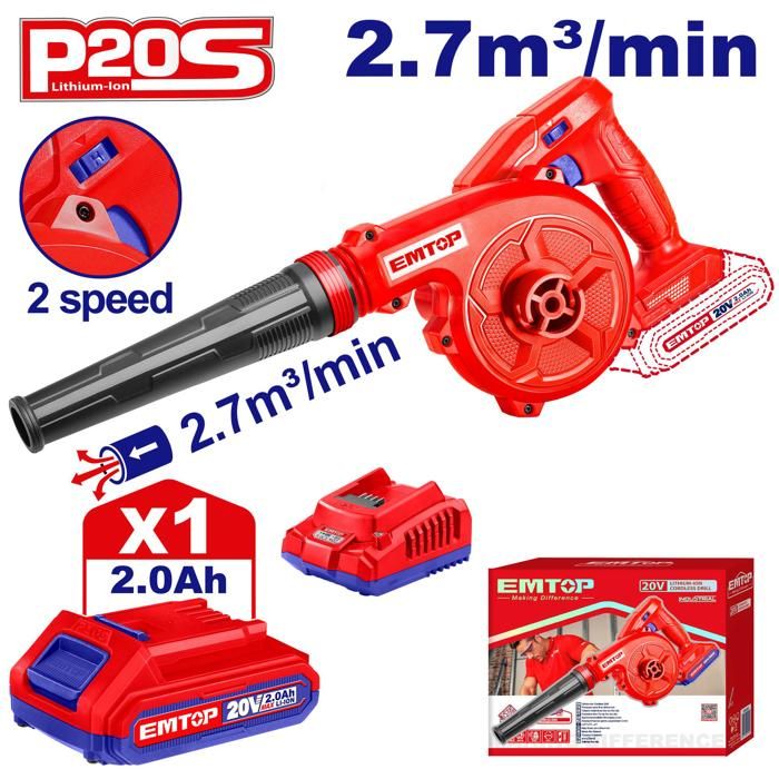 Soufleur sans fil 20V + Batterie 2.0Ah