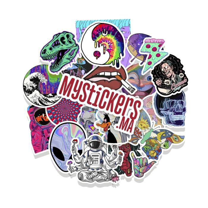 Pack de 21 Stickers - Trippy - 3D