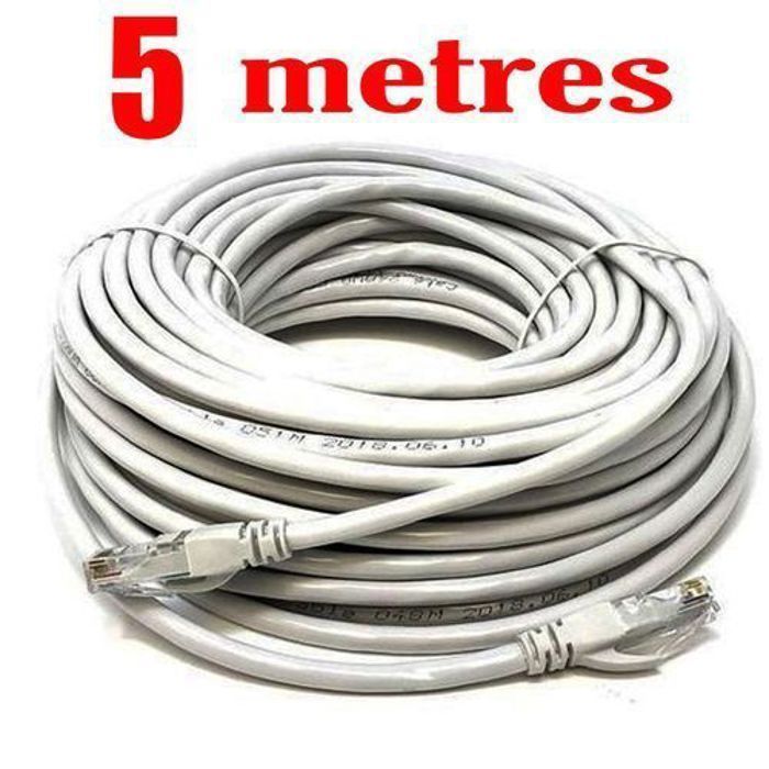 Câble Réseau Ethernet Rj45 Cat6 5 Mètre Haut Débit