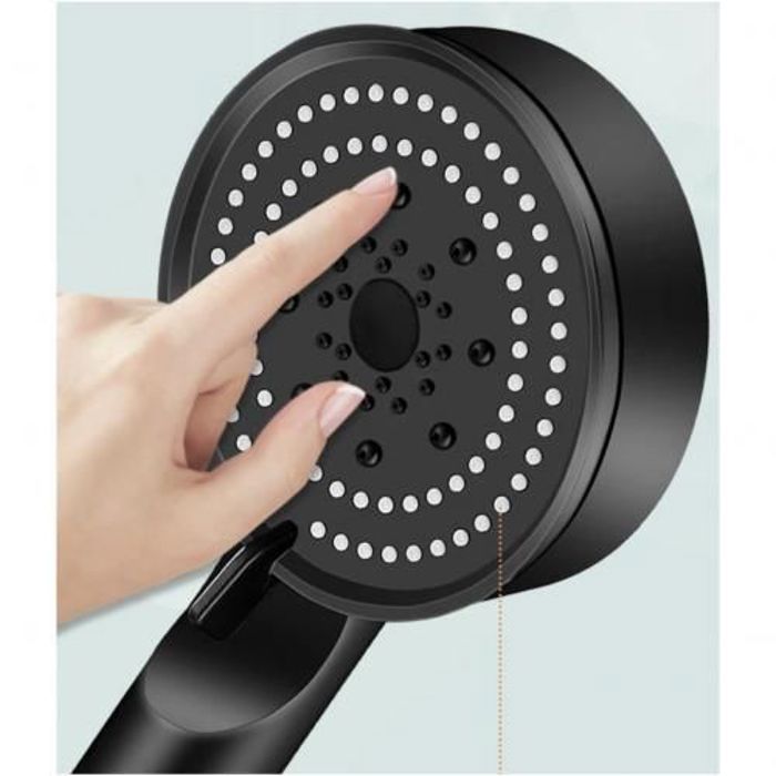 Douchette Noir Pour Salle De Bain;Pomme Douche Noir Avec 7 Mode De Douche