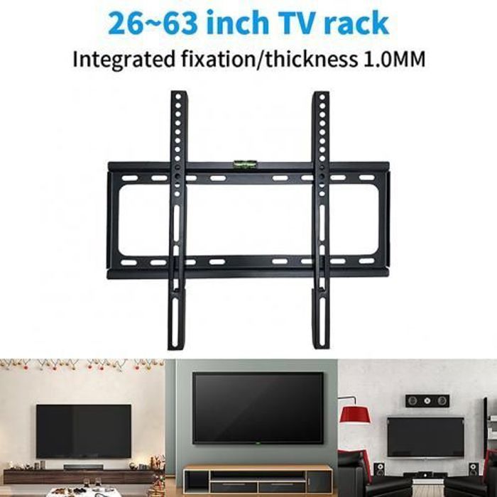 Support Tv Mural Pour Écran Led 26'' - 63'' . 50Kg Avec Accessoire De Fixation