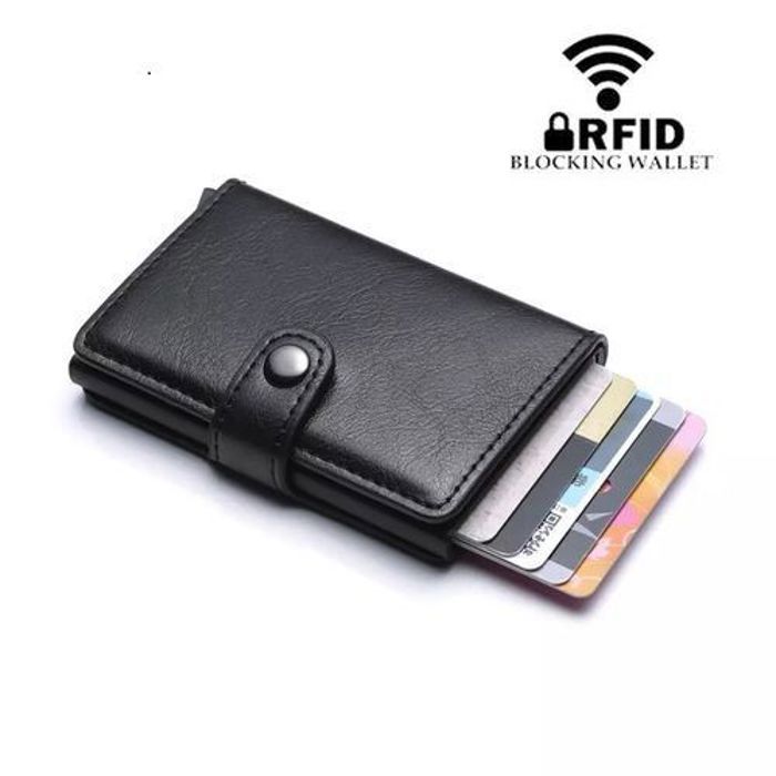 Portefeuille En Cuir Pour Hommes, Porte-Cartes De Crédit, Porte-Cartes Bancaire