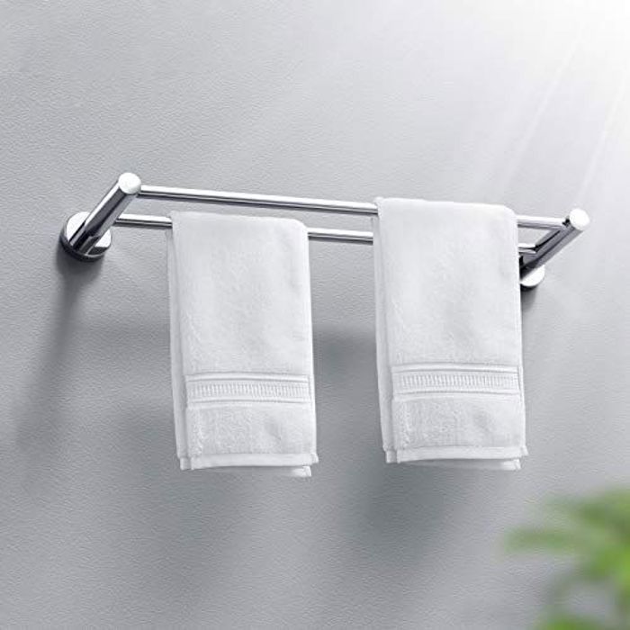 Porte-Serviettes De Bain Double (Inox) Haut Qualité