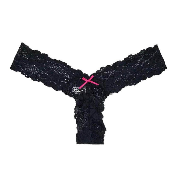 Culotte dentelle transparente - GENERIC - Taille S-M - Couleur noir - Matériau Polyester - Femme