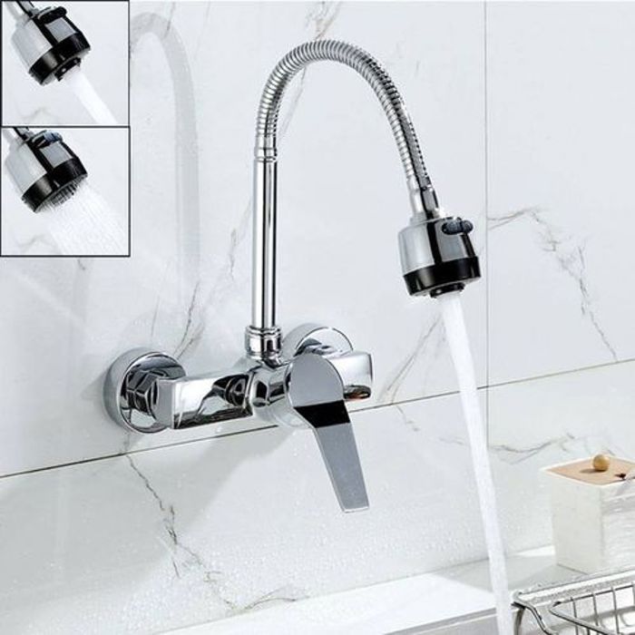 Best Bec Douchette Caoutchouc Rotation Libre A Deux Position Flexible Pour Mitigeur Cuisine