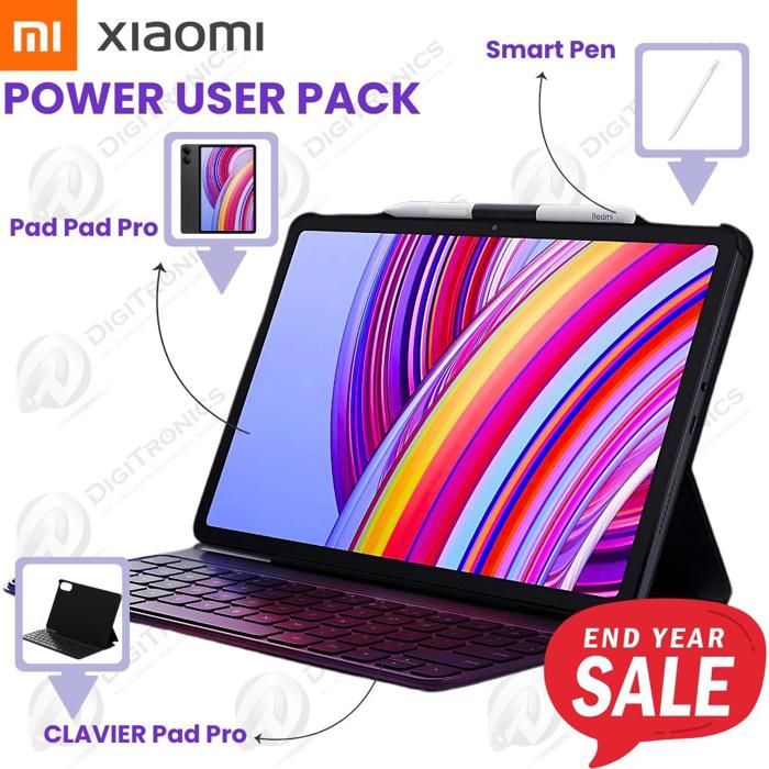 REDMI PAD PRO PRODUCTIVITY PACK - Pad Pro 5G 6/128GB 10000mAh  + Smart Pen Deux boutons 240 Hz + Keyboard Français Bluetooth® 5.2