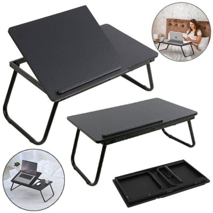 Table PC Portable Inclinable et Pliable - Supports Ordinateurs portables Lit