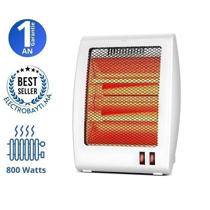 Chauffage Electrique - 800W - Silencieux et Rapide - quartz-CHE-70B