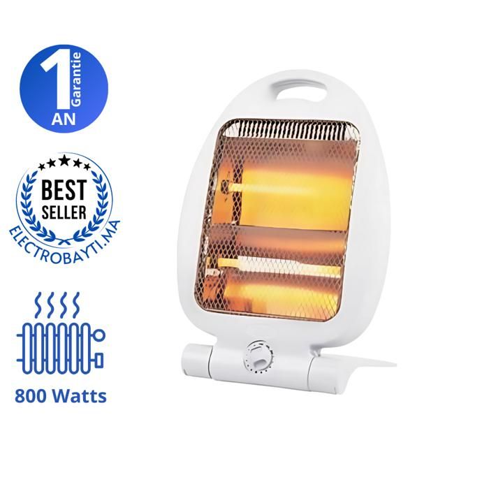 Chauffage Electrique, 800W, Chauffage silencieux et Rapide, Chauffage quartz-CHE-70A
