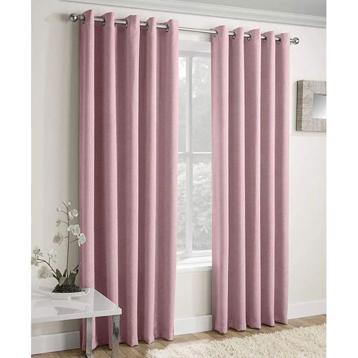 Rideau Velours rose  2,3mx2,8m