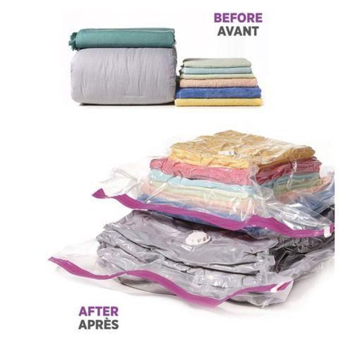 Pack de 20 Sac sous vide de stockage organisateur pour vêtements couette 60 x 80 cm