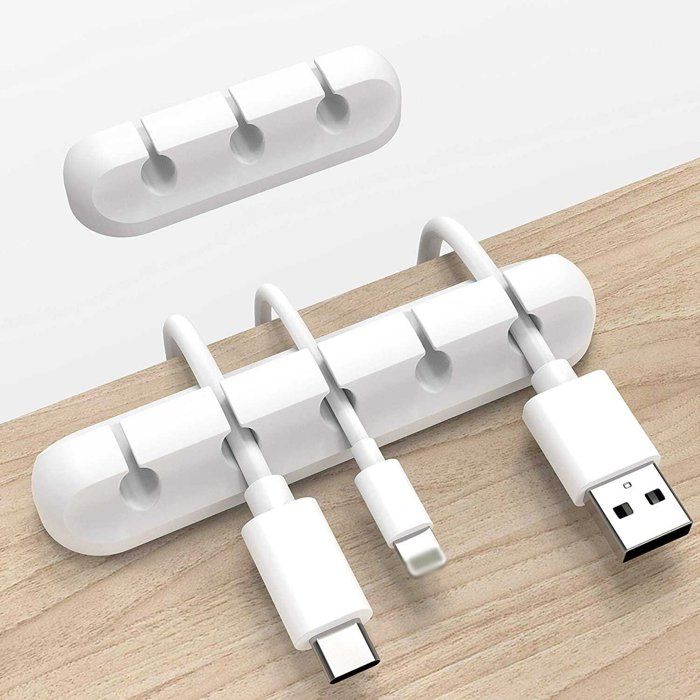 Clips de Support de Câble USB - Non spécifié - Silicone - Auto-adhésif - Flexible - Durable