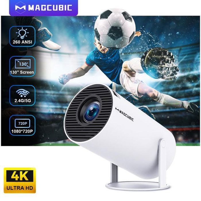 Projecteur Portable - MAGCUBIC - HY300 - Android 11 - 4K - 260 ANSI - 180°