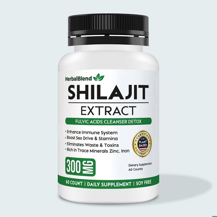Shilajit Extract 300mg – Détox Naturelle, Énergie & Santé Cellulaire avec Acides Fulviques – 60 Gélules
