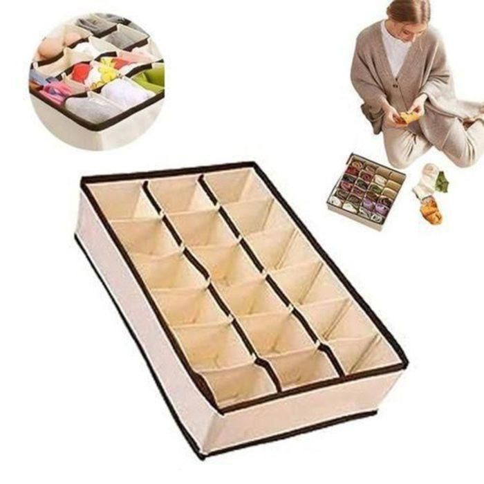 Boîte de rangement pliable, idéale pour sous-vêtements et chaussettes