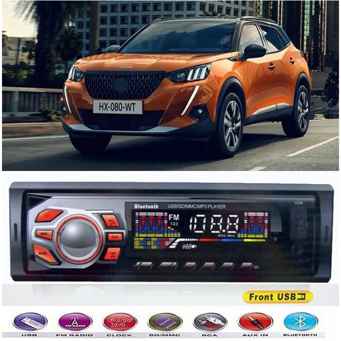 POSTE Radio Voiture, USB Bluetooth SD CARD -FM - AUX - MP3
