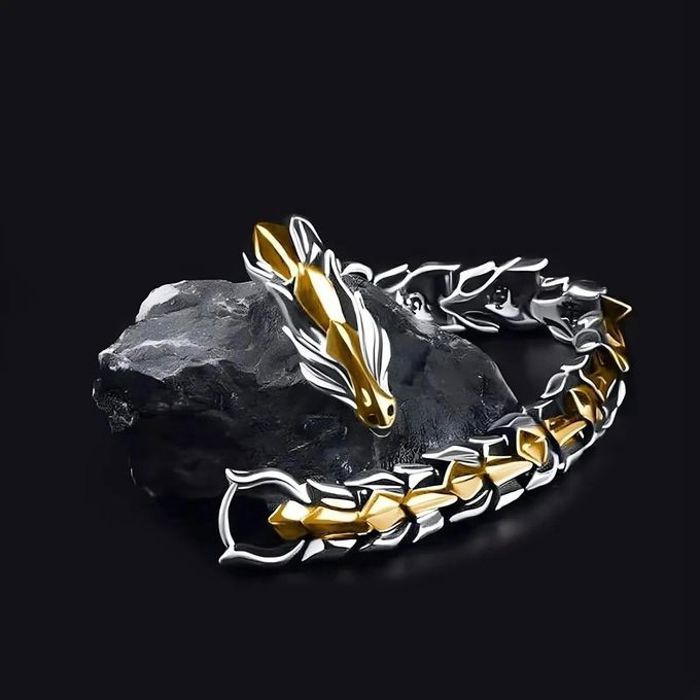 Bracelet Dragon Dominateur Viking pour Homme,Bracelet Hip Hop Punk,Vintage,Cadeau d'Anniversaire,20cm