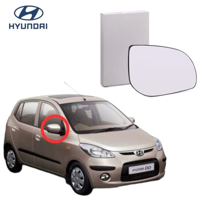 Verre Retroviseur Droit pour Hyundai I10