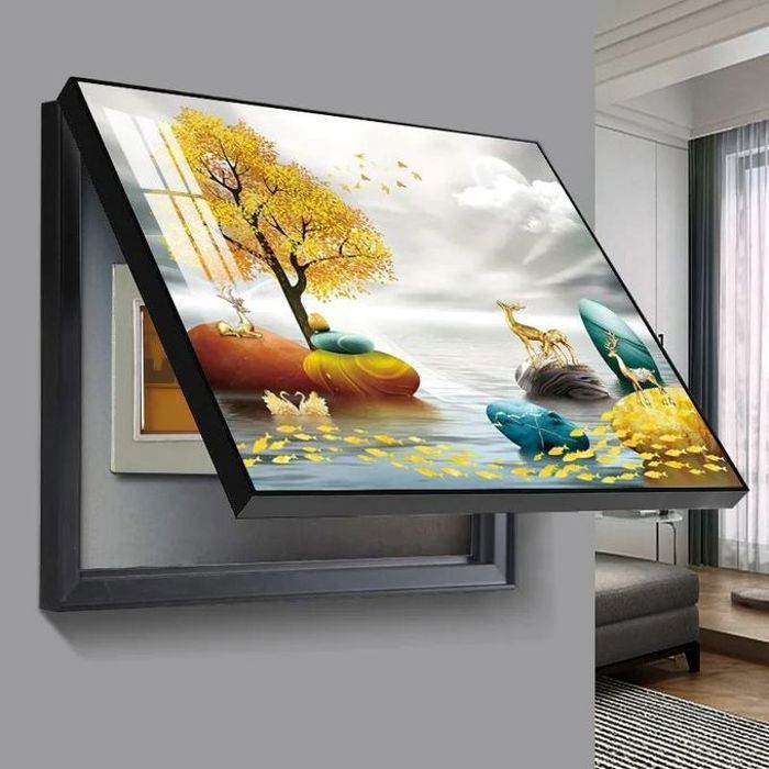 Décoration murale - GENERIC - Peinture décorative - Toile professionnelle - Acier inoxydable - 40x50 cm