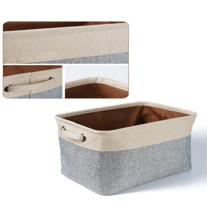 Grand panier de rangement en tissu pliable rectangulaire