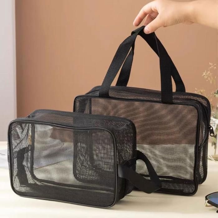 Trousse de toilette - Créative - 2Pcs - Maille - Nylon - Grande capacité