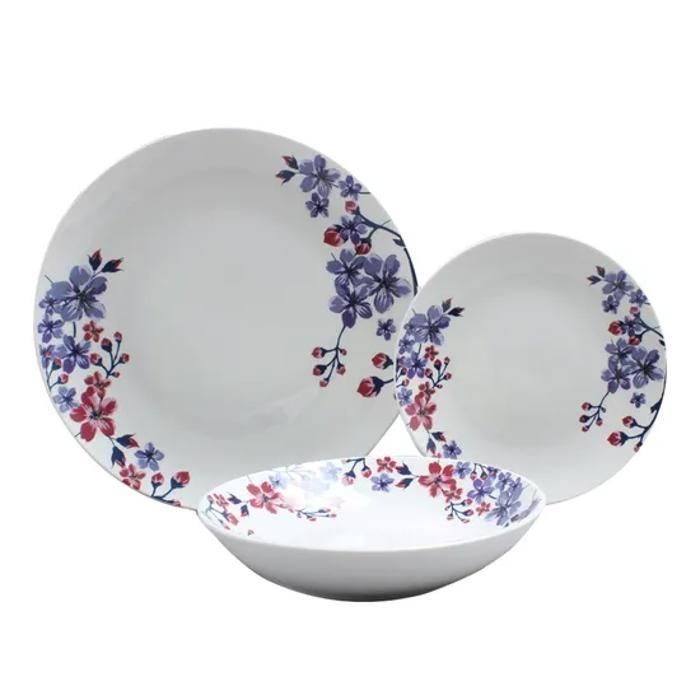 Sevice de Table ROND 1- 18 Pièces - En Porcelaine DS-18-B