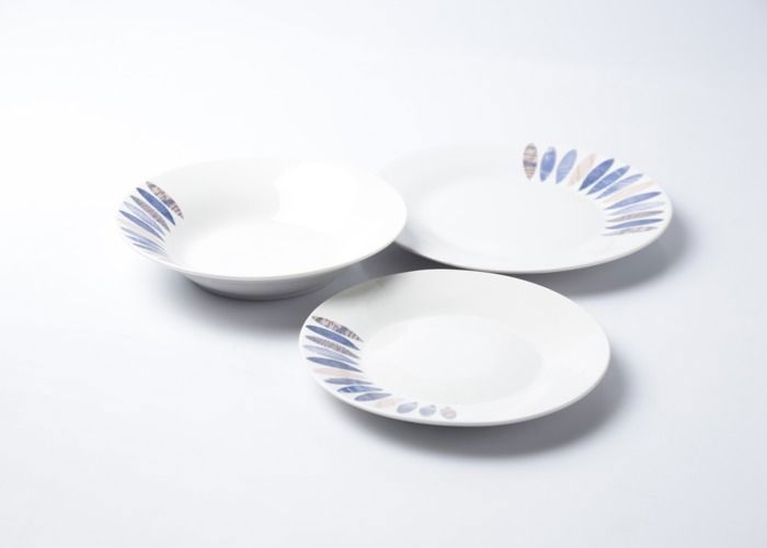 Assiettes - Porcelaine - Set Dinner Rond - 18 Pièces - Élégant - Durable - Entretien Facile