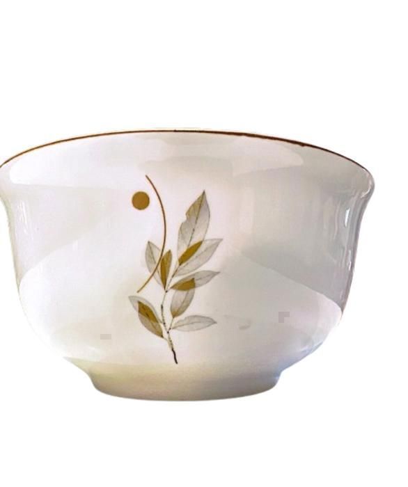 BOL EN PORCELAINE BLANC AVEC DESSIN DORE 11,5CM - Motif Aléatoire