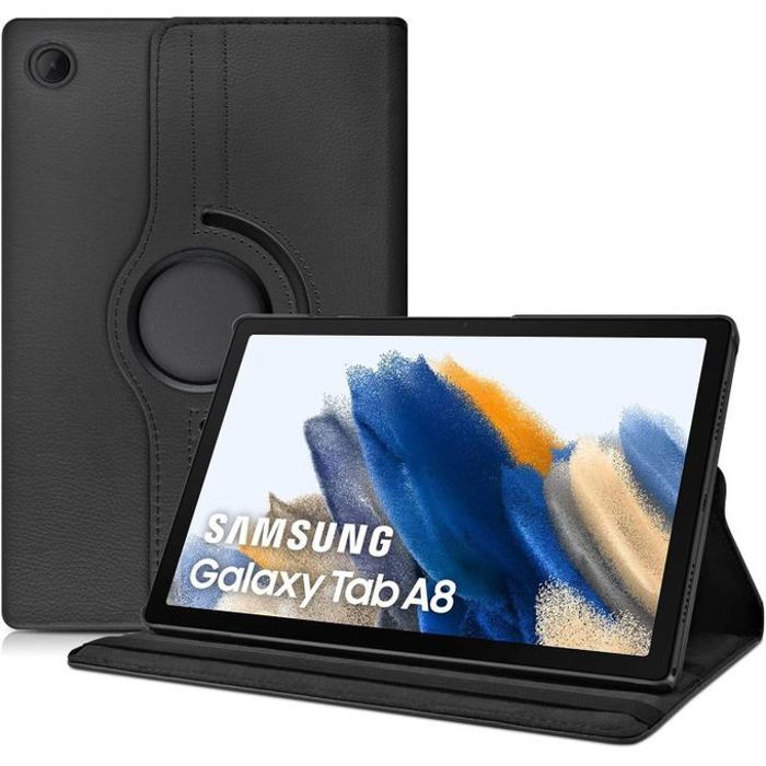 Coque etui pochette pour Samsung Galaxy Tab A8 10.5" 2022 Ultra Mince Cuir 360° Rotatif