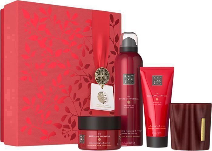 Coffret Cadeau - RITUALS - Le Rituel de l'Ayurveda - Crème Corps 100 ml - Bougie 140 gr - Gommage 125 gr