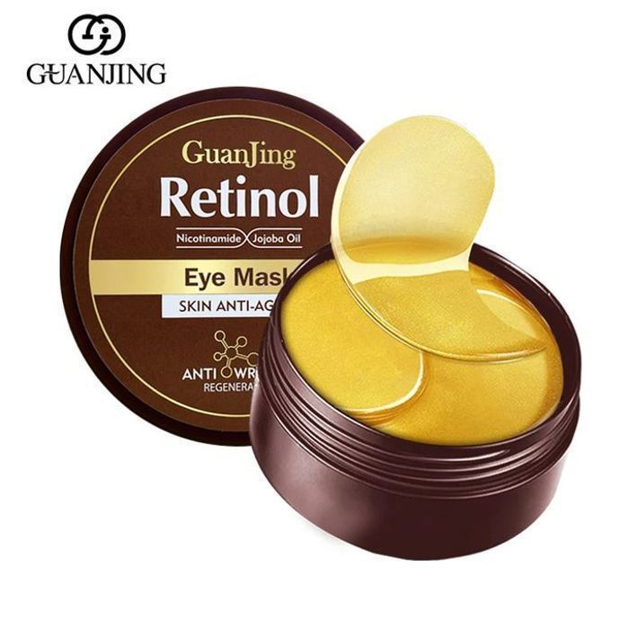 60 Masques pour les yeux rétinol à l'huile de jojoba et Nicotinamide, Anti-rides, Éclaircit les taches