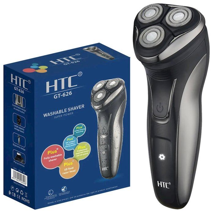 Tondeuse Rasoir HTC GT-626 pour hommes, tondeuse à cheveux rechargeable par USB, machine à raser la barbe.