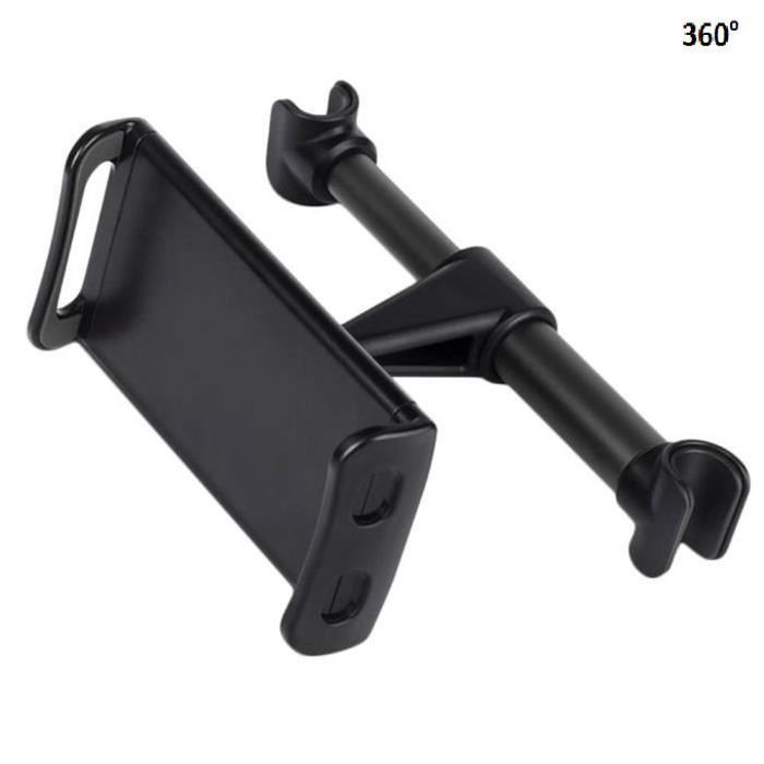 Support 360° d'Appui-Tête De Voiture de Siège Arrière pour smartphones et Tablette de 4.7" a 10"