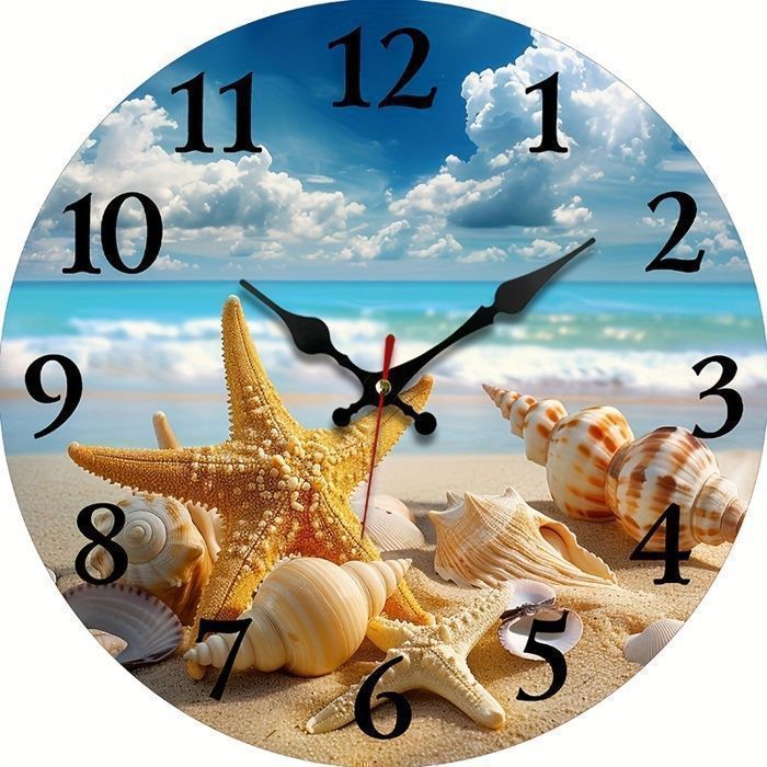 Horloge ronde marine silencieuse
