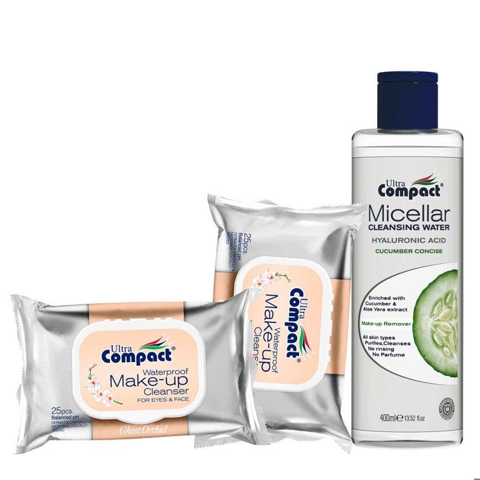 UC – Lot Démaquillant Complet Visage & Yeux : Eau Micellaire 400 ml + Lingettes