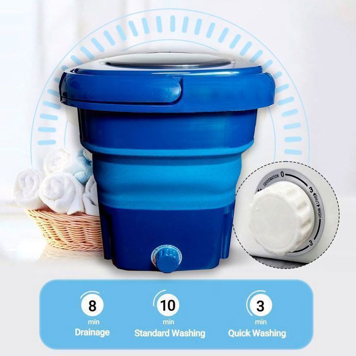 Machine à laver 18L pliable portable 220V GENERAL Bleu