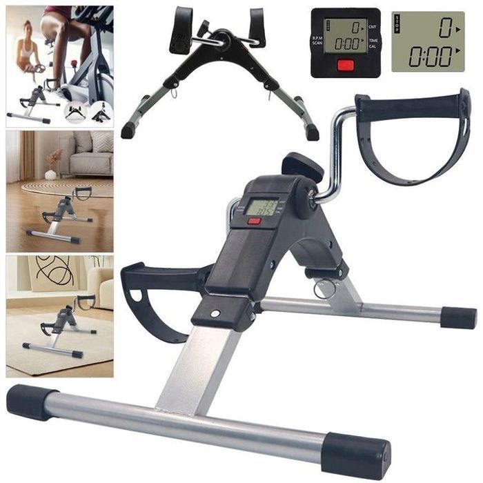 Mini vélo d’exercice pédalier Portable avec Écran LCD, pedal exerciser arm and leg