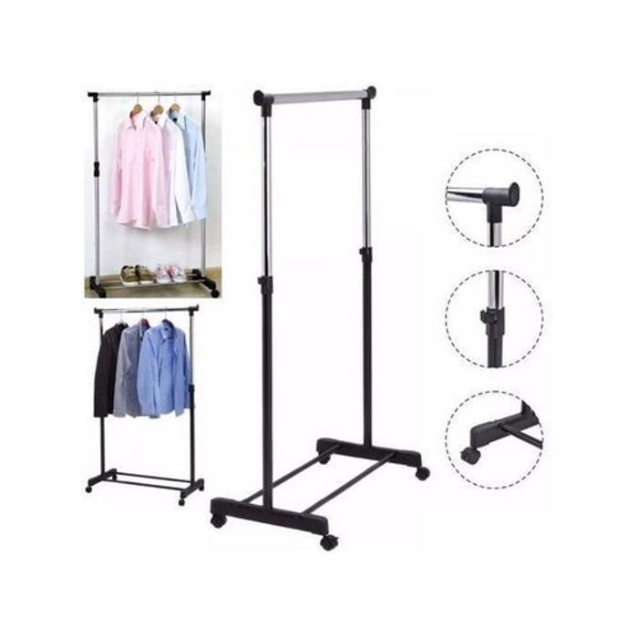 Support Portant à Vêtement Penderie à Vêtements Mobile Télescopique