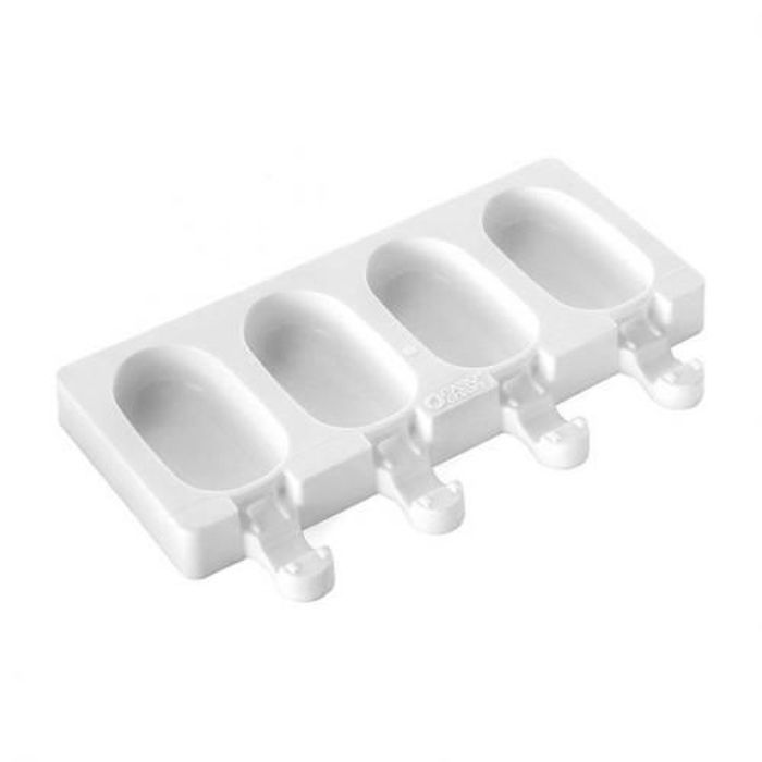 Moule à Glace en Silicone Blanc, 4 cavités de 3,7 cL