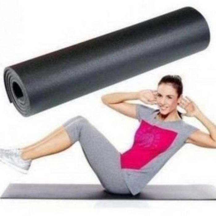 Tapis de sport - NBR - Noir - 140cm x 50cm x 6,5mm - Antidérapant - Confort extrême