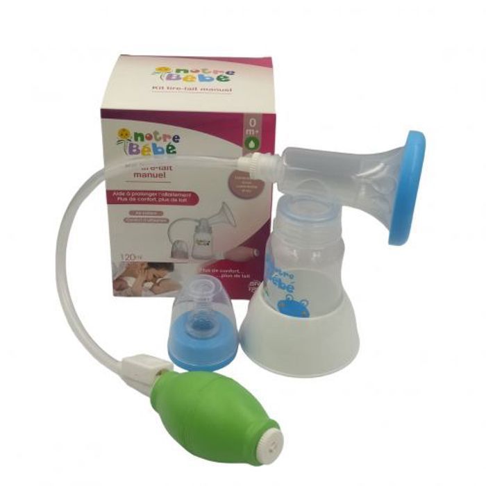 Notre bébé KIT TIRE LAIT MANUEL FACILE A UTILISER DE NOTRE BÉBÉ - 120ML BLEU